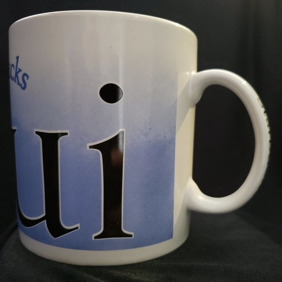 1994 City Mug Maui Blue Surfer Scene Starbucks City Mug 20 oz in packaging - Picture 4 of 11